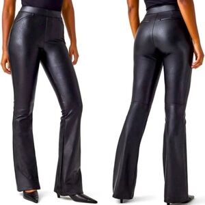 Spanx Size XL Tall Women’s Leather Black Flare Pants